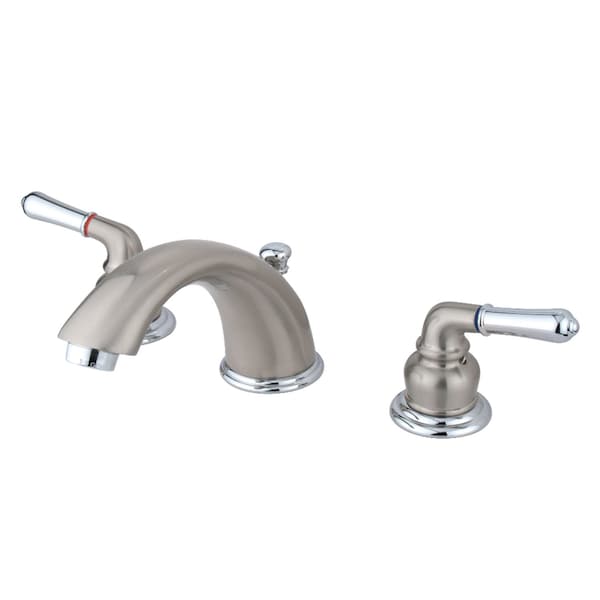 KB967 Magellan Widespread Bathroom Faucet W/Retail Pop-Up, Nickel/Chrm